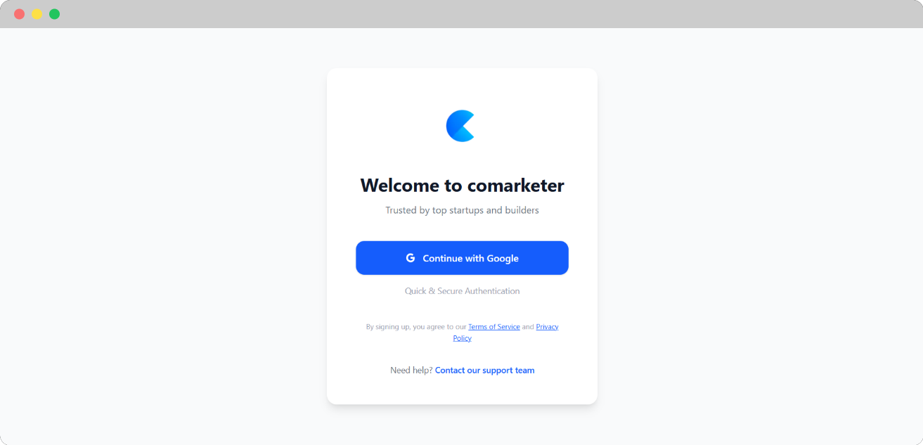 Registering Screenshot